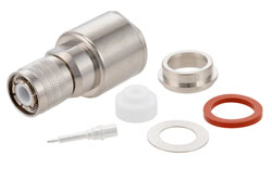 PE4476 - HN オス コネクタ、クランプ/はんだ接続、RG17、RG218、RG219