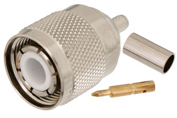 PE4478 - HN オス コネクタ、圧着/はんだ接続、RG58、RG141