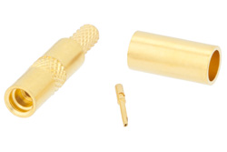 PE44852 - MMCX ジャック コネクタ、圧着/はんだ接続、RG316-DS、RG188-DS