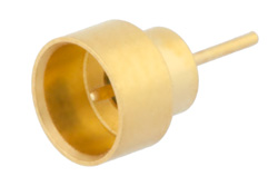 PE44930 - SMP オス スムースボア気密シールコネクタ、はんだ接続、はんだマウント、ピンターミナル、.130インチピン長