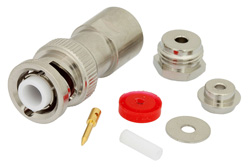 PE4494 - MHV オス コネクタ、クランプ/はんだ接続、RG174、RG316、RG188