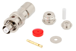 PE4498 - SHV プラグ コネクタ、クランプ/はんだ接続、RG174、RG316、RG188、LMR-100、PE-B100、PE-C100、.100インチ