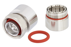 PE44993 - 7/16 DIN オス コネクタ、クランプ/はんだ接続、7/8インチ環状