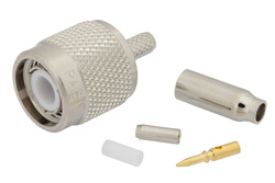 PE45161 - TNC オス コネクタ、圧着/圧着接続、RG188-DS、RG316-DS