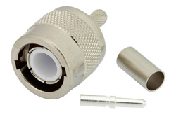 PE4517 - C オス コネクタ、圧着/はんだ接続、RG58、RG303、RG141、PE-C195、PE-P195、LMR-195、.195インチ