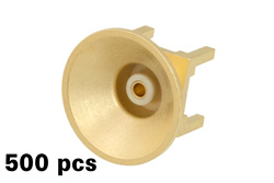 PE45265TR500 - MMBX ジャック スナップオンコネクタ、はんだ接続、スルーホールPCB、.382" 直径、漏斗状, 1 リール 500 個入り