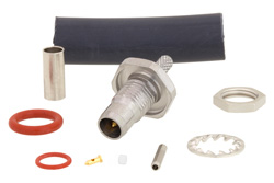 PE45315 - BMA プラグ バルクヘッドマウントスライドオンコネクタ、圧着/はんだ接続、RG178、RG196