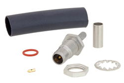 PE45316 - BMA プラグ バルクヘッドマウントスライドオンコネクタ、圧着/はんだ接続、RG316、RG188、RG174、PE-C100、LMR-100A