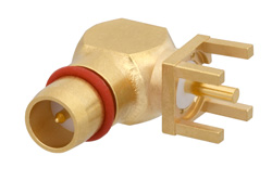 PE45355 - BMA プラグ 直角コネクタ、はんだ接続、スルーホールPCB