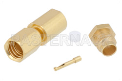 PE45365 - SSMC プラグ コネクタ、クランプ/はんだ接続、PE-SR405AL、PE-SR405FL、PE-SR405FLJ、PE-SR405TN、RG405