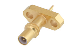 PE45380 - SSMC ジャック コネクタ、はんだ接続、2ホールパネルマウント、ソルダーカップターミナル