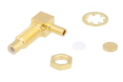 PE45388 - SSMC ジャック 直角バルクヘッドマウントコネクタ、はんだ接続、PE-047SR、PE-SR047AL、PE-SR047FL