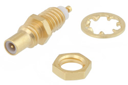 PE45390 - SSMC ジャック バルクヘッドマウントコネクタ、はんだ接続、タレットターミナル