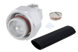 PE45419 - 4.3-10 オス 直角コネクタ、はんだ接続、SPP-250-LLPL、低PIM