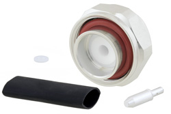 PE45424 - 7/16 DIN オス コネクタ、はんだ接続、SPP-250-LLPL、低PIM