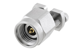 PE45453 - 2.92mm オス コネクタ、クランプ接続、ヴァーティカルランチPCB、交換可能マイクロストリップランチ