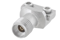 PE45467 - 2.92mm メス コネクタ、クランプ/はんだ(キャプティブ端子)接続、エンドランチPCB、マイクロストリップ/コプラナーランチ, 0.005 インチ