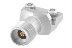 PE45468 - 2.92mm メス コネクタ、クランプ/はんだ(キャプティブ端子)接続、エンドランチPCB、マイクロストリップ/コプラナーランチ, 0.005 インチ