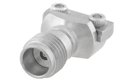 PE45477 - 1.85mm メス コネクタ、クランプ/はんだ(キャプティブ端子)接続、エンドランチPCB、マイクロストリップ/コプラナーランチ, 0.005 インチ