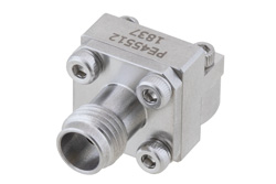 PE45512 - 2.4mm メス コネクタ、クランプ/はんだ(キャプティブ端子)接続、エンドランチPCB、交換可能エンドランチ、薄型