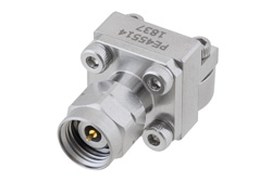 PE45514 - 2.4mm オス コネクタ、クランプ/はんだ(キャプティブ端子)接続、エンドランチPCB、交換可能エンドランチ、薄型