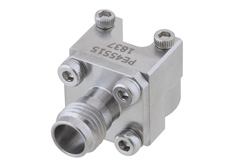 PE45515 - 1.85mm メス コネクタ、クランプ/はんだ(キャプティブ端子)接続、エンドランチPCB、交換可能エンドランチ、標準サイズ