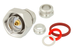 PE4567 - 7/16 DIN オス コネクタ、クランプ/はんだ接続、RG393、RG214、RG225、RG215、RG8