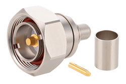 PE4570 - 7/16 DIN オス コネクタ、圧着/はんだ接続、RG213、RG8