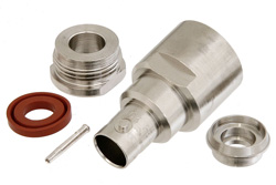 PE4611 - 75 Ω BNC メス コネクタ、クランプ/はんだ接続、RG6