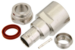 PE4612 - 75 Ω BNC メス コネクタ、クランプ/はんだ接続、RG11、RG144、RG216