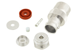 PE4615 - 75 Ω BNC メス コネクタ、クランプ/はんだ接続、RG179、RG187