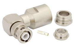 PE4709 - MHV オス 直角コネクタ、クランプ/はんだ接続、RG213、RG214、RG8、RG9、RG11、RG225、RG393