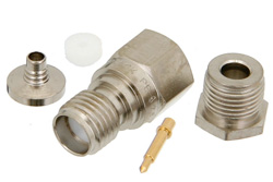 PE4796 - 逆極性 SMA メス コネクタ、クランプ/はんだ接続、RG174、RG316、RG188、PE-B100、PE-C100、.100インチ、LMR-100