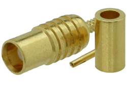 PE4884 - MCX ジャック コネクタ、圧着/はんだ接続、RG178、RG196