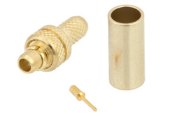 PE4896 - MMCX プラグ コネクタ、圧着/はんだ接続、RG174、RG316、RG188、LMR-100、PE-B100、PE-C100、.100インチ