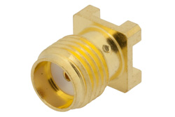 PE4910 - SMA メス コネクタ、はんだ接続、表面実装PCB