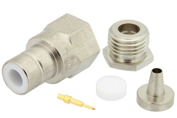 PE4928 - 75 Ω SMB ジャック コネクタ、クランプ/はんだ接続、RG179、RG187