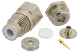 PE4929 - 75 Ω SMC ジャック コネクタ、クランプ/はんだ接続、RG179、RG187