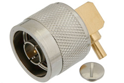 PE4937 - N オス 直角コネクタ、はんだ接続、PE-SR405AL、PE-SR405FL、PE-SR405FLJ、RG405