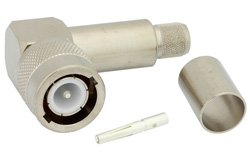 PE4955 - C オス 直角コネクタ、圧着/はんだ接続、RG213、RG8