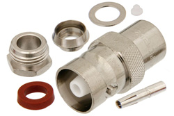 PE4962 - C メス コネクタ、クランプ/はんだ接続、RG59、RG62