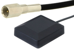 PE51016-4 - GPSアンテナ, マグネチックマウント, 15フィートのRG174/U  同軸ケーブル付き, 終端はFME オス コネクタ, L1: 1575 MHz, 31 dB