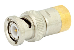 PE6000-50 - 0.5 W RF ロード最大 1,000 MHz、BNC オス、ニッケルメッキ真鍮