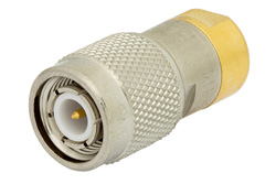 PE6011-50 - 0.5 W RF ロード最大 1,000 MHz、TNC オス、ニッケルメッキ真鍮