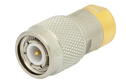 PE6011-75 - 0.5 W RF ロード最大 1,000 MHz、75 Ω、TNC オス、ニッケルメッキ真鍮