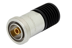 PE6141 - 10 W RF ロード最大 7 GHz、7/16 DIN メス、黒色 陽極酸化アルミヒートシンク