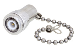 PE6TR014 - 2 W RF ロード鎖付最大 6 GHz、TNC オス、トリメタルメッキ真鍮