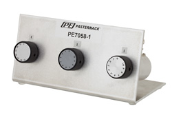 PE7058-1 - 1 W; DC-1 GHz BNCジャック; 三段ベンチトップロータリ減衰器