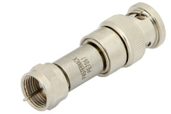 PE7067 - 50 Ω BNC オス 〜 75 Ω F オス 整合パッド、DC 〜 3 GHz