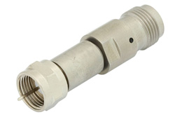 PE7081 - 50 Ω TNC メス 〜 75 Ω F オス 整合パッド、DC 〜 3 GHz